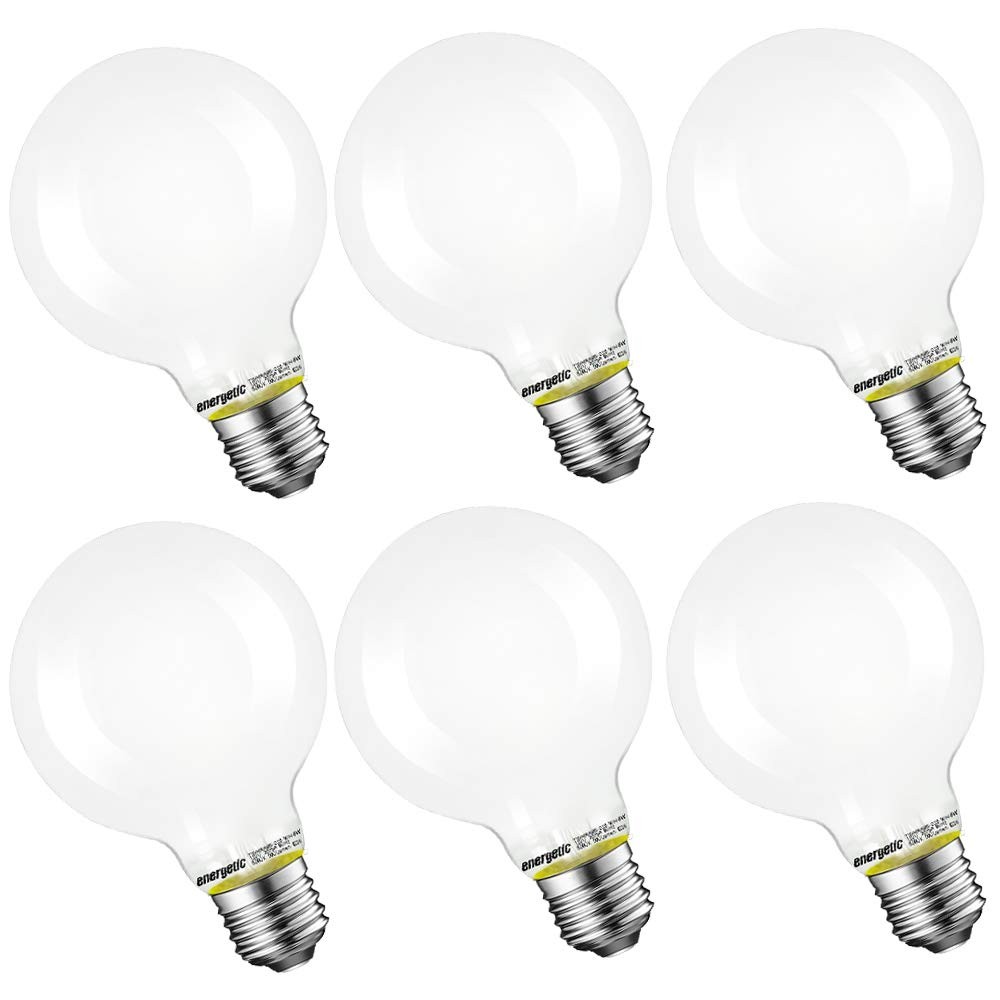 ENERGETIC SMARTER LIGHTING Dimmable Vanity Makeup Mirror Lights Bulb, G25 Glo…