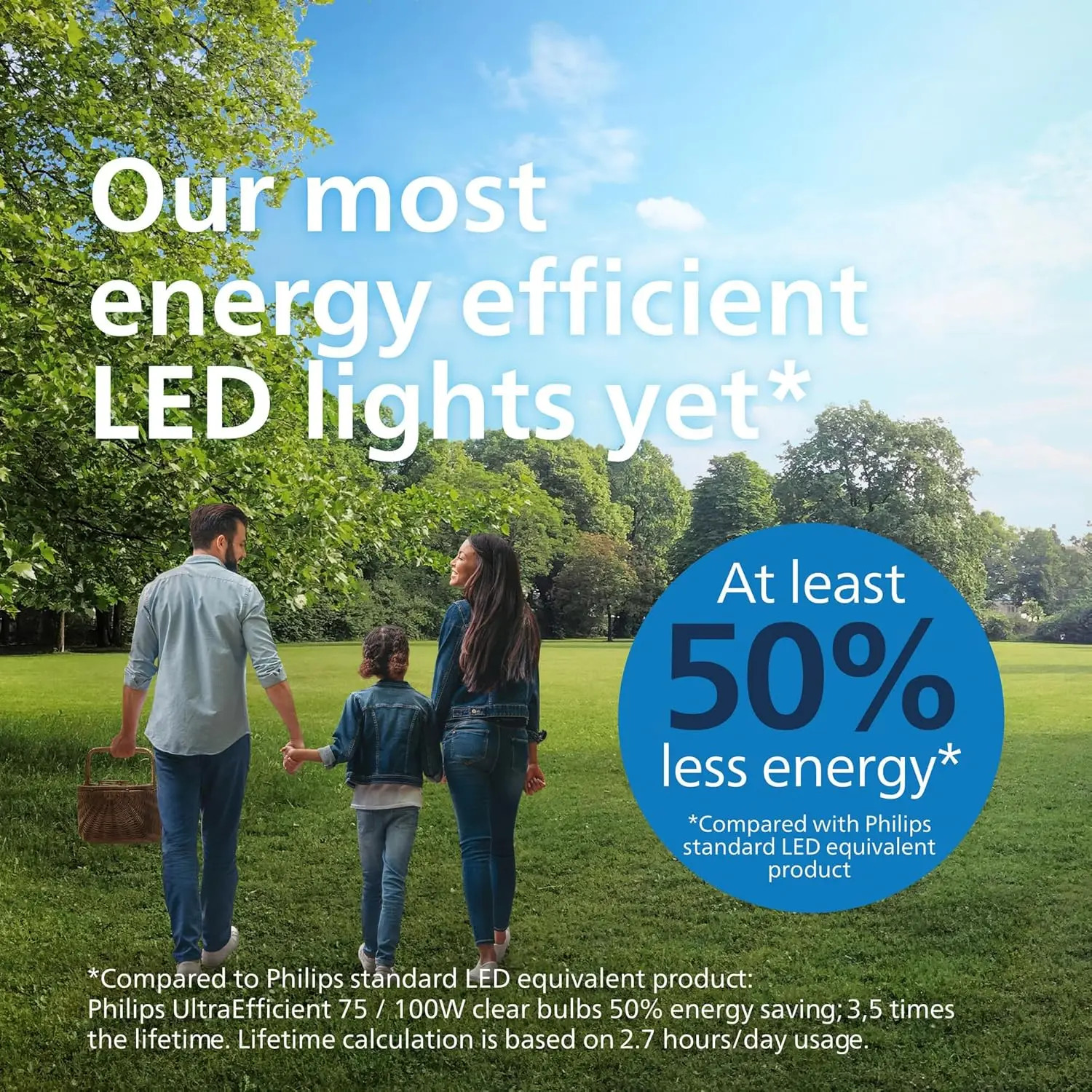 Philips LED Filament E27 Bulb 2.5W 4W Clear A60 Lamp Glass LED 3000K 4000K 6500K