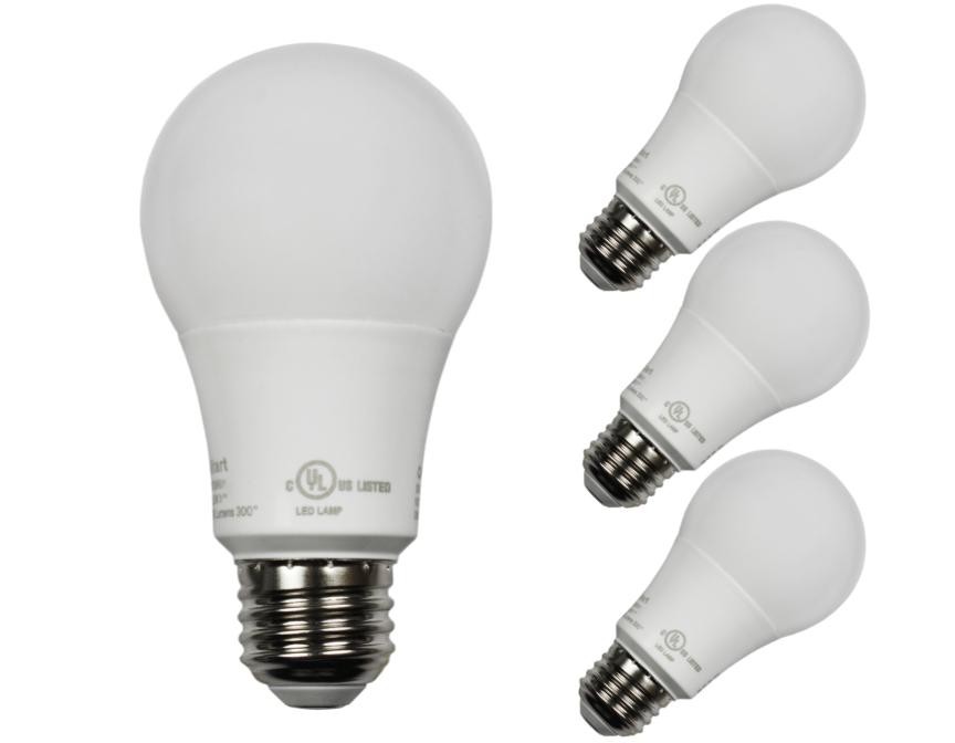 LED A19 Light Bulbs, 60W Equivalent, 3500K Neutral White, Dimmable, 9W, 800 Lume