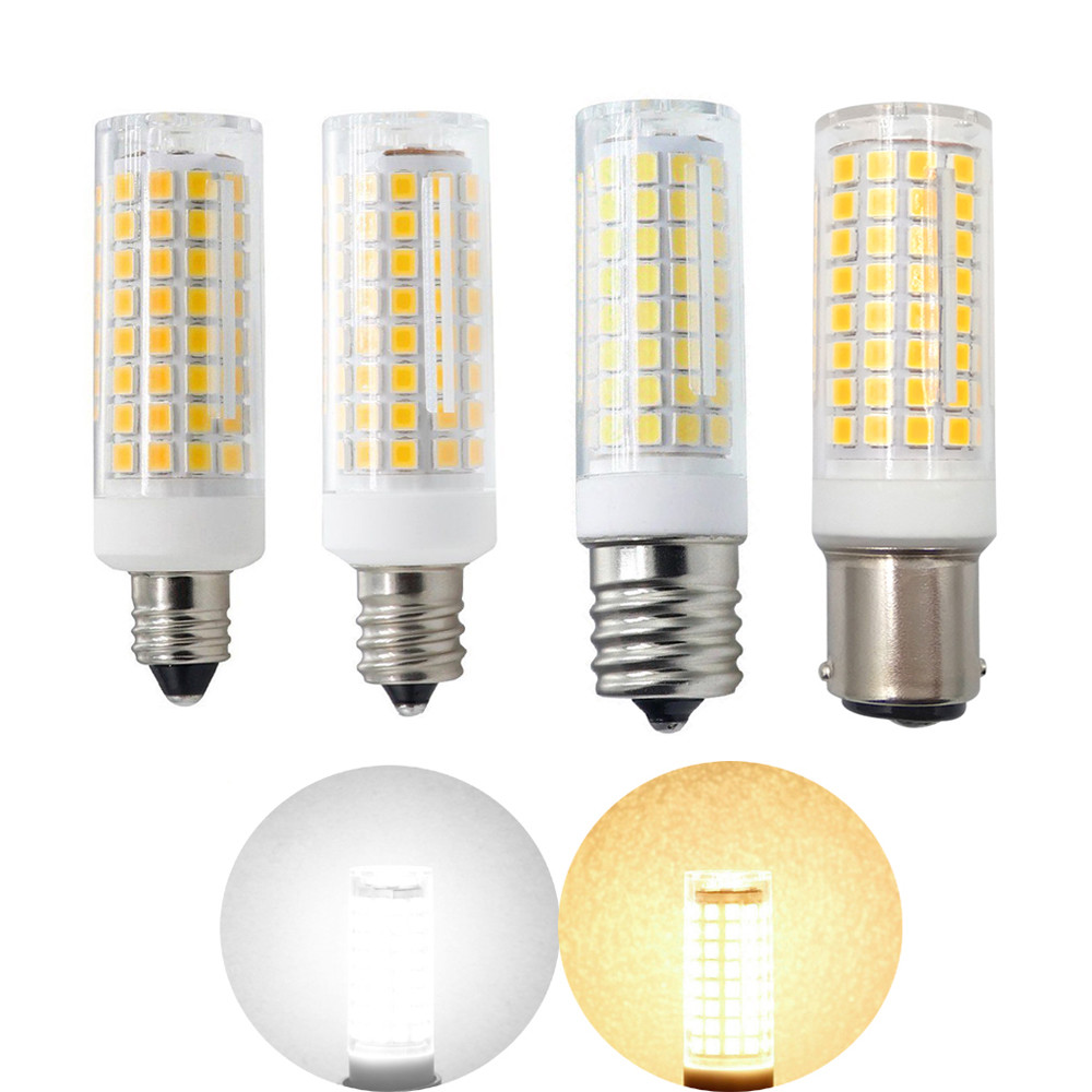 E11/E12/E17/BA15D LED bulb 8W 110V 102-2835SMD Ceramics Light White/Warm White